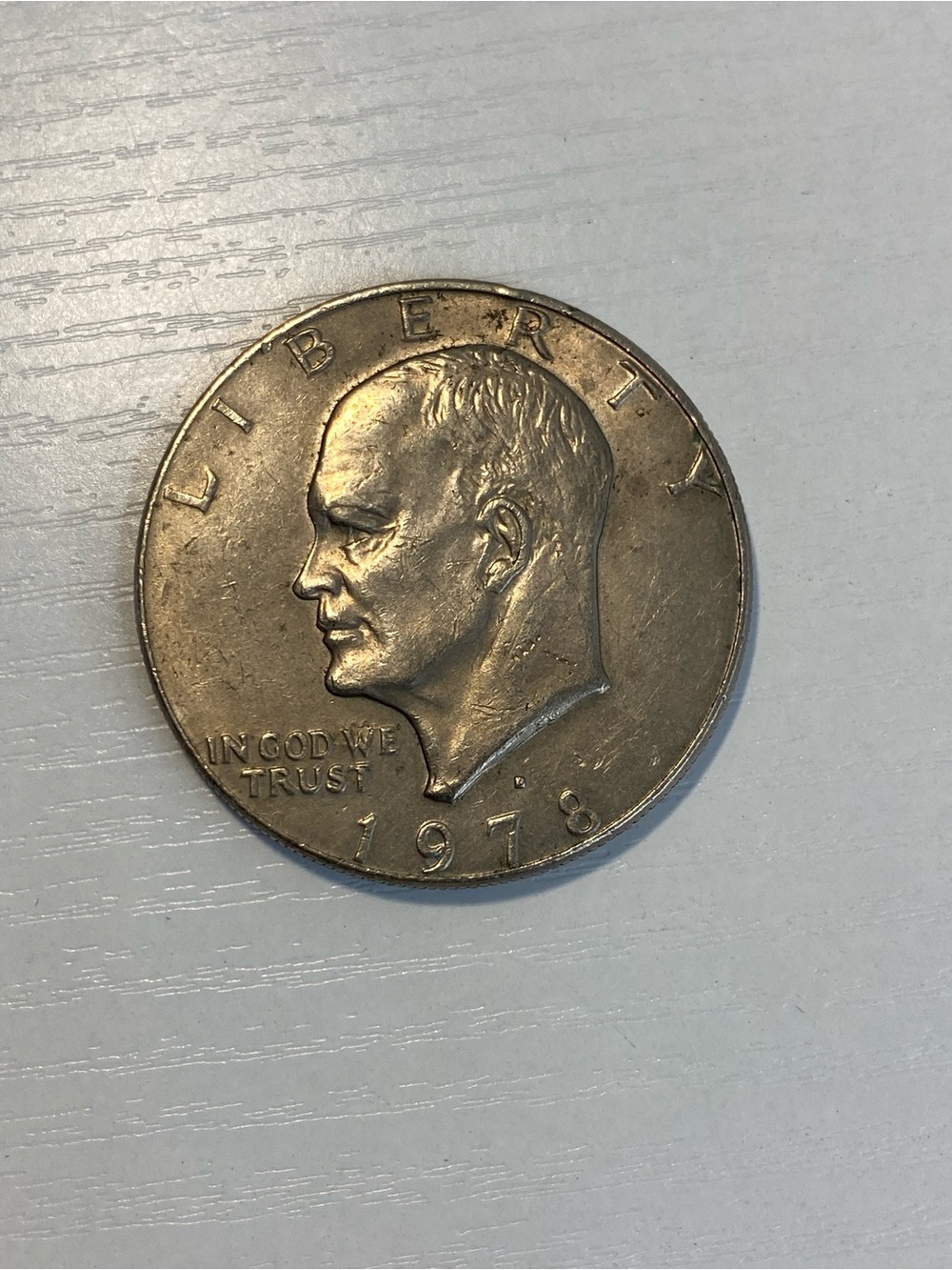 1978 Filled D error Eisenhower dollar coin
